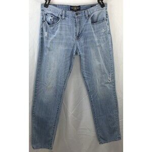 Vintage Lucky Brand Distressed Blue Jeans 36X32 Lt Denim 10 Authentic Skinny Y2K